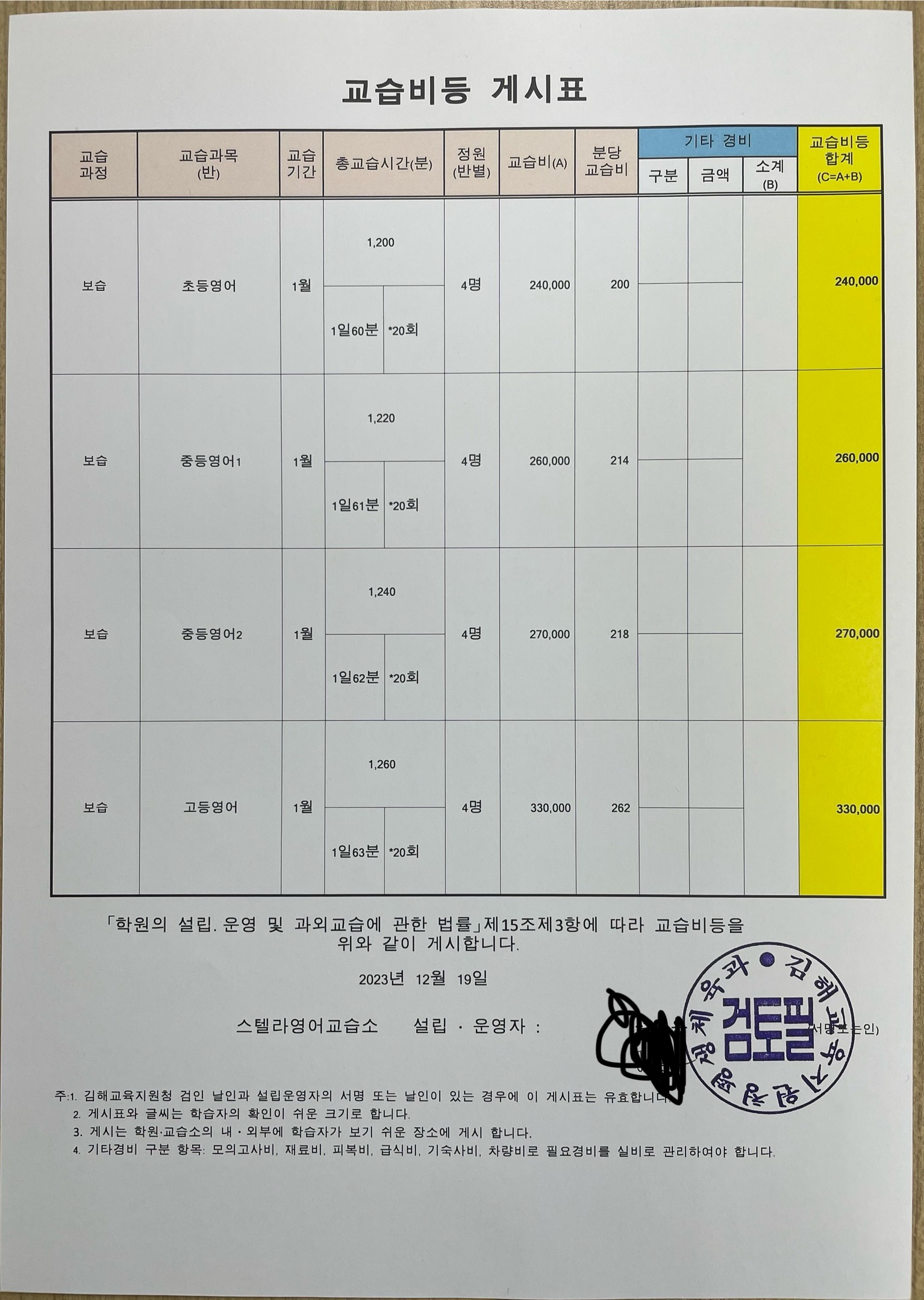 스텔라영어교습소