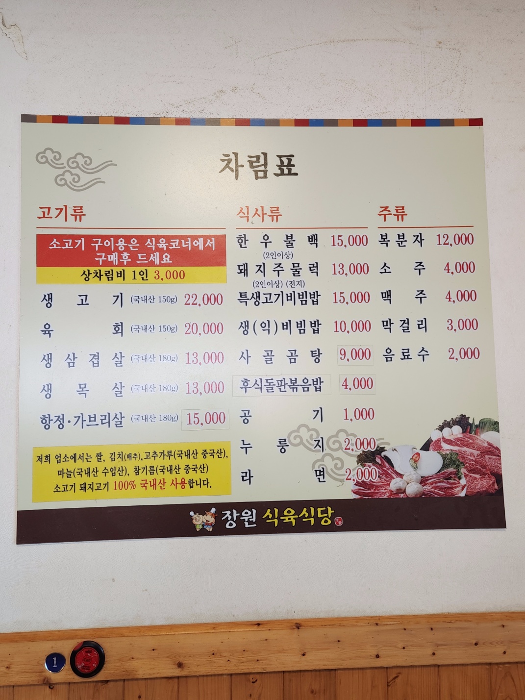장원식육식당