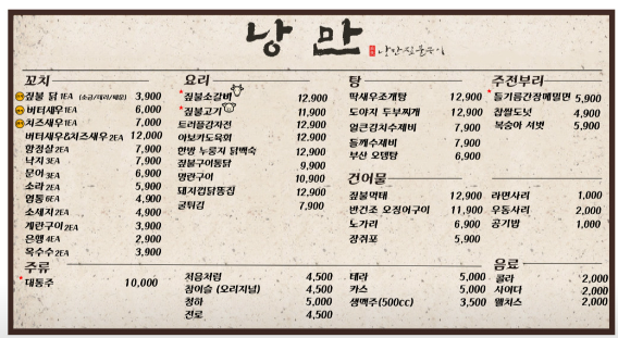 낭만짚불구이