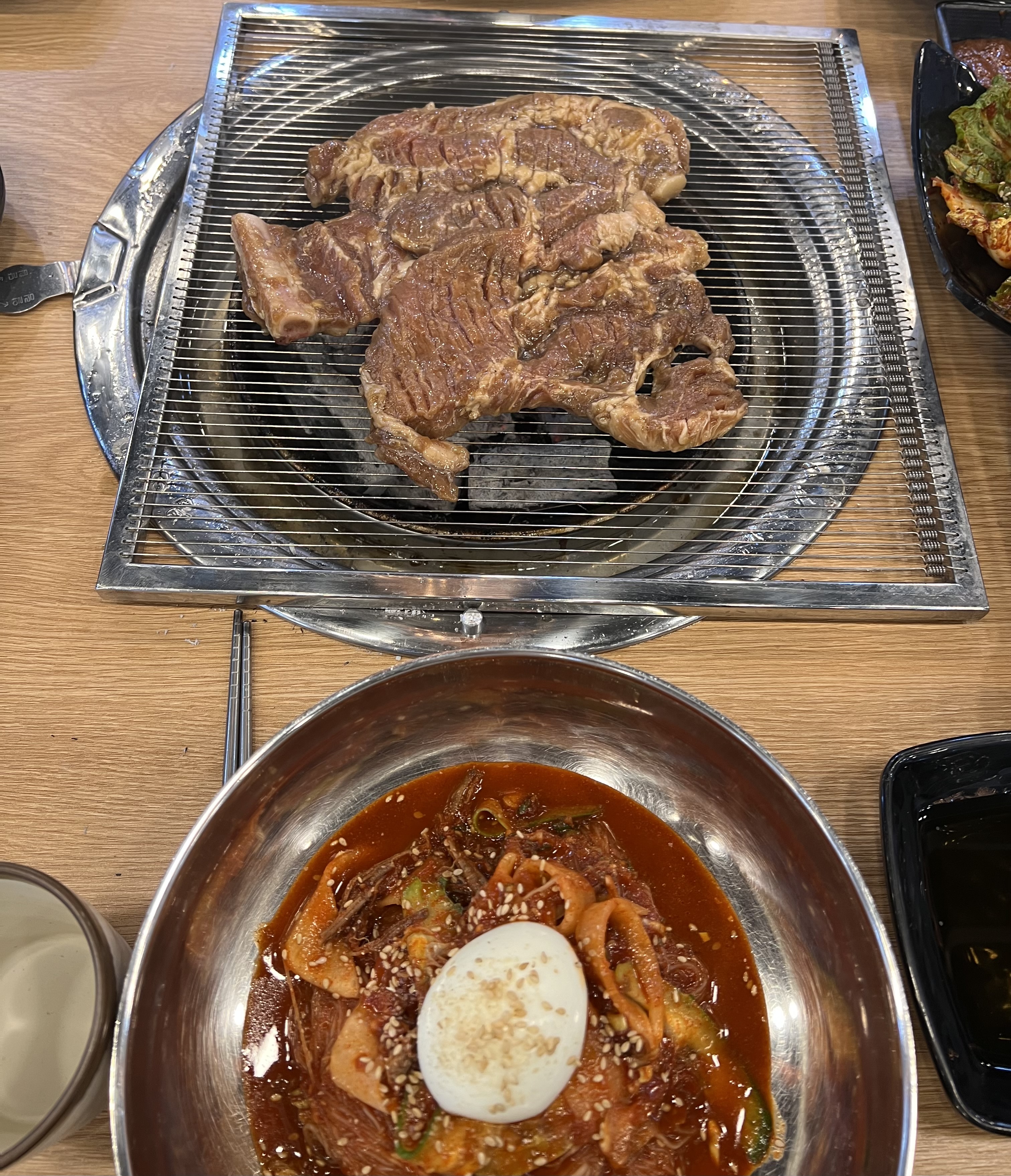 용현동 사리원냉면숯불갈비냉면