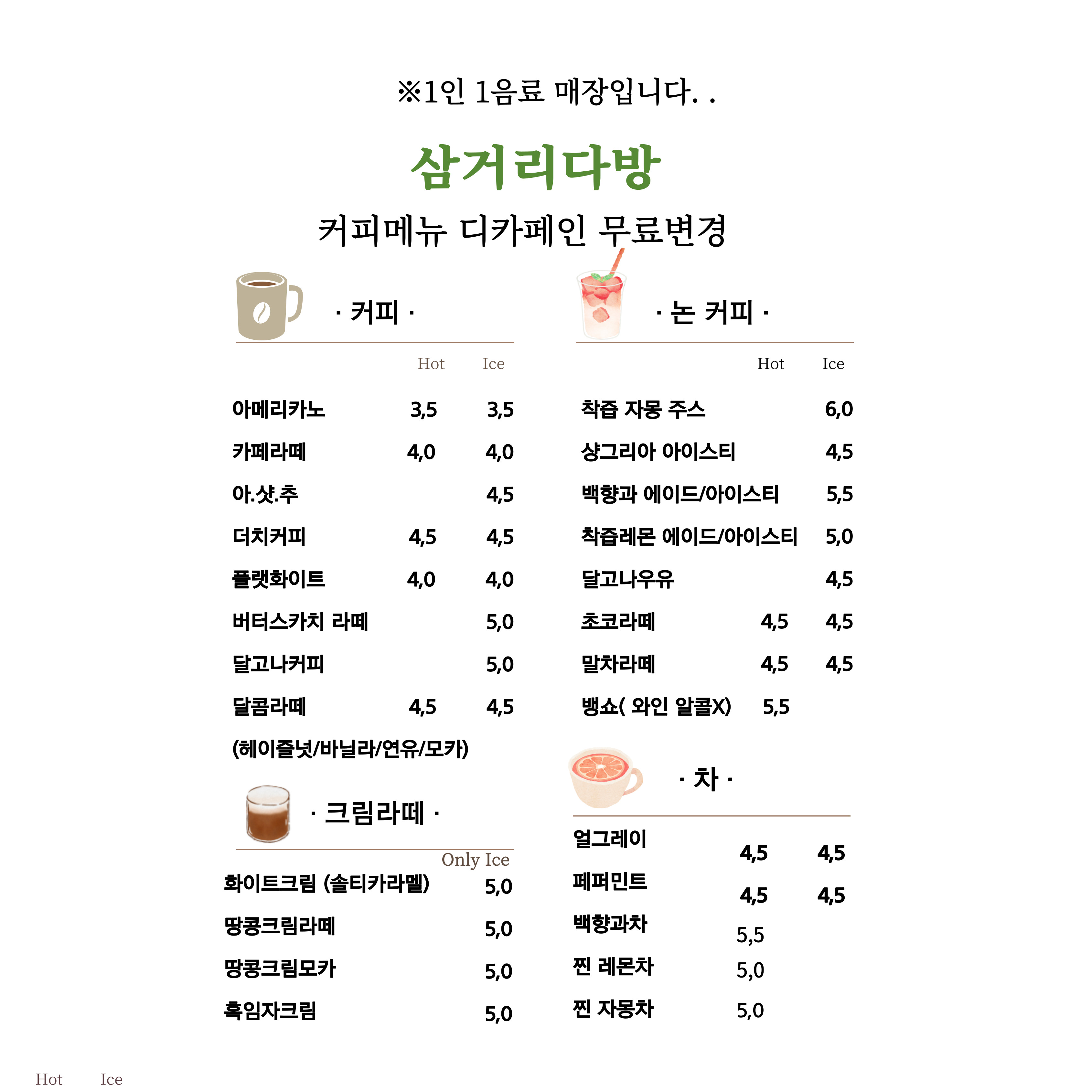삼거리 다방