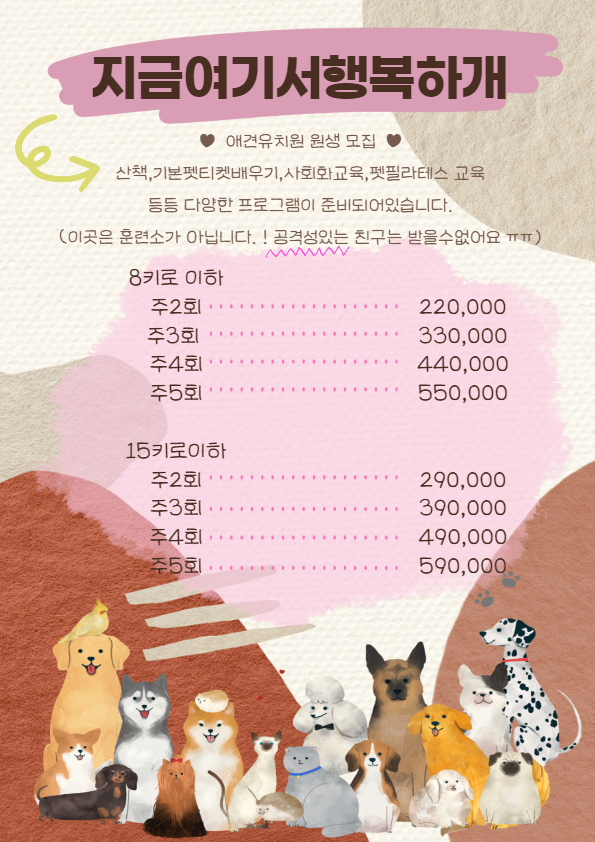 지금여기서행복하개 경기 애견카페