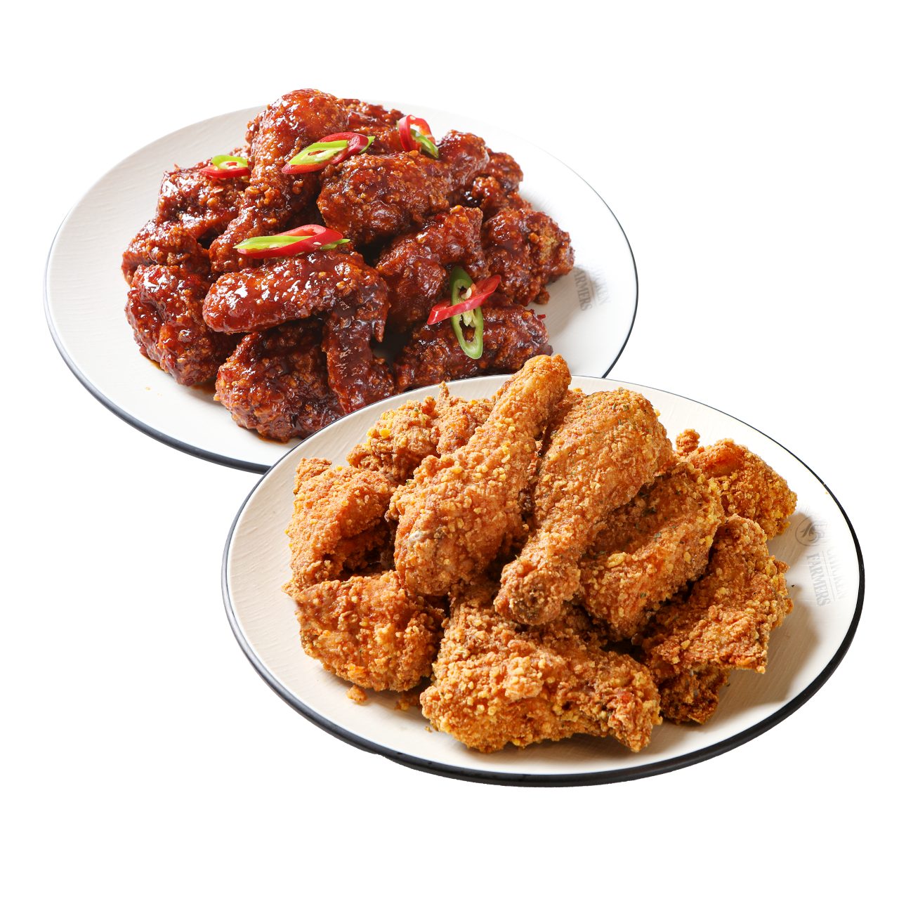 후라이드+매운양념 반반치킨