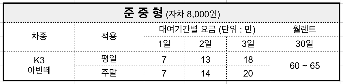뉴삼우렌트카 화정지점