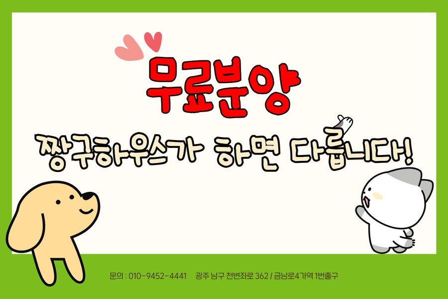 광주강아지분양 짱구애견하우스