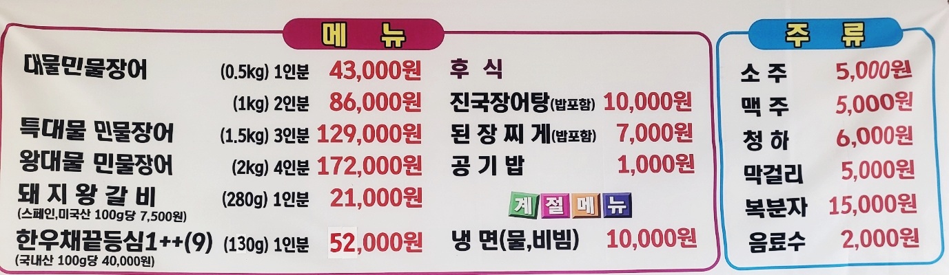 송산풍천민물장어