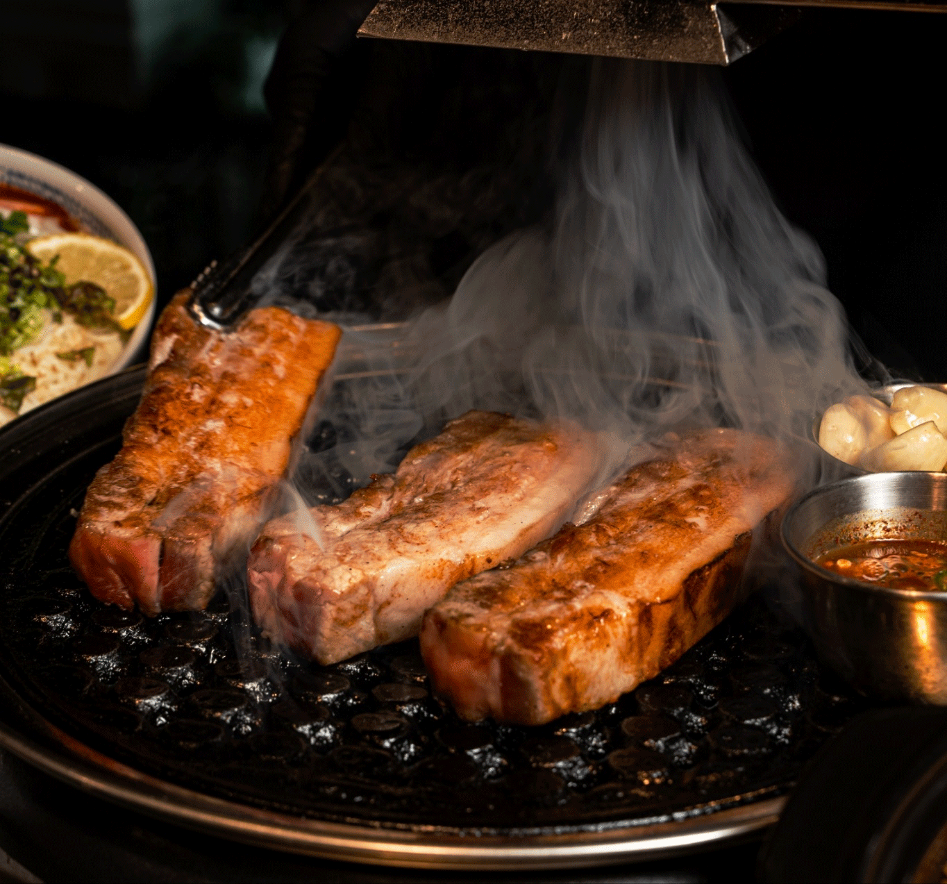 삼겹살전문점 추천 경남 산청군 오겹살 돼지껍데기 돼지뒷고기 항정살 통삼겹 한돈 목살 강씨목삼 진주초전점