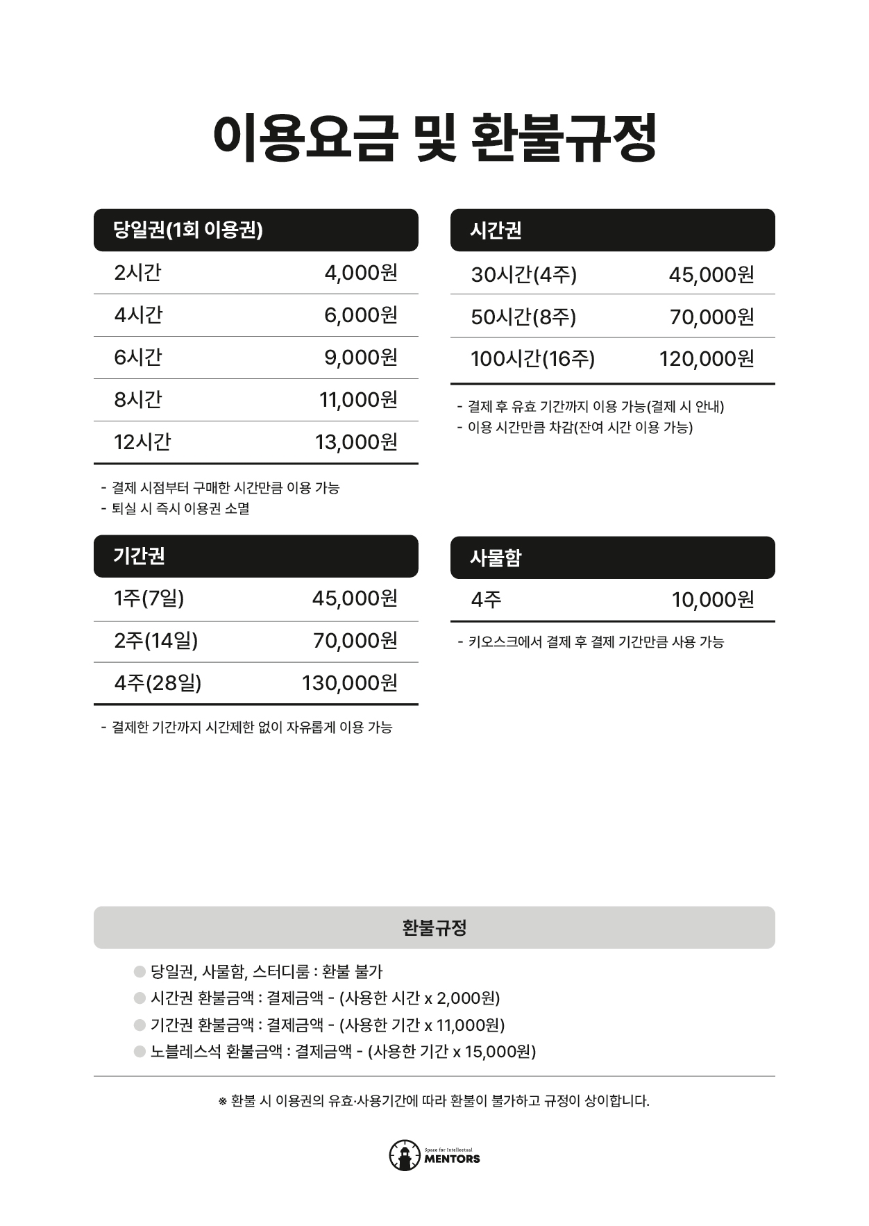 멘토즈스터디카페 기장한신점