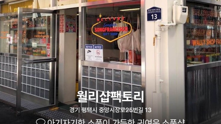 월리샵팩토리 매장 사진