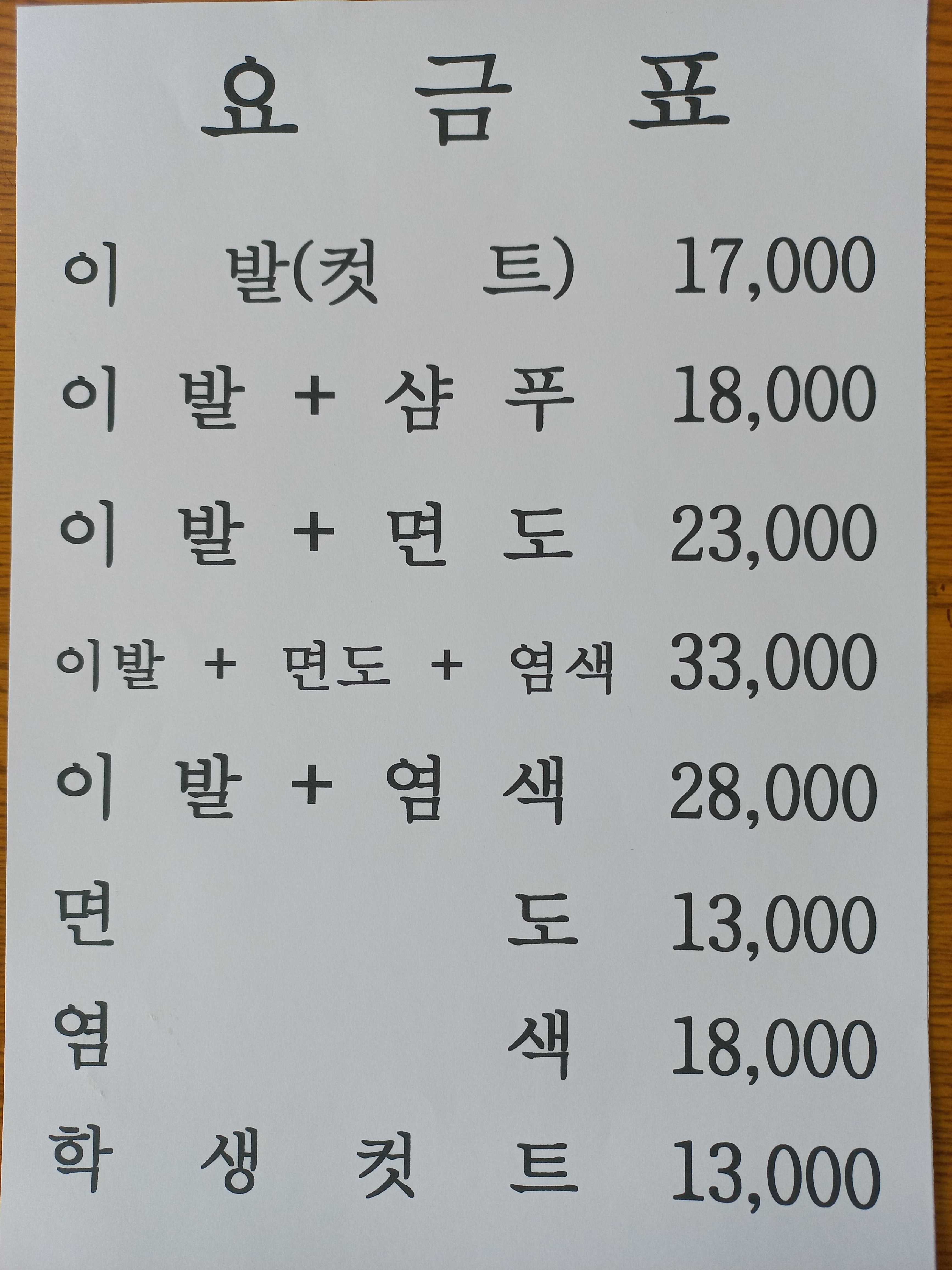 새천년이발관