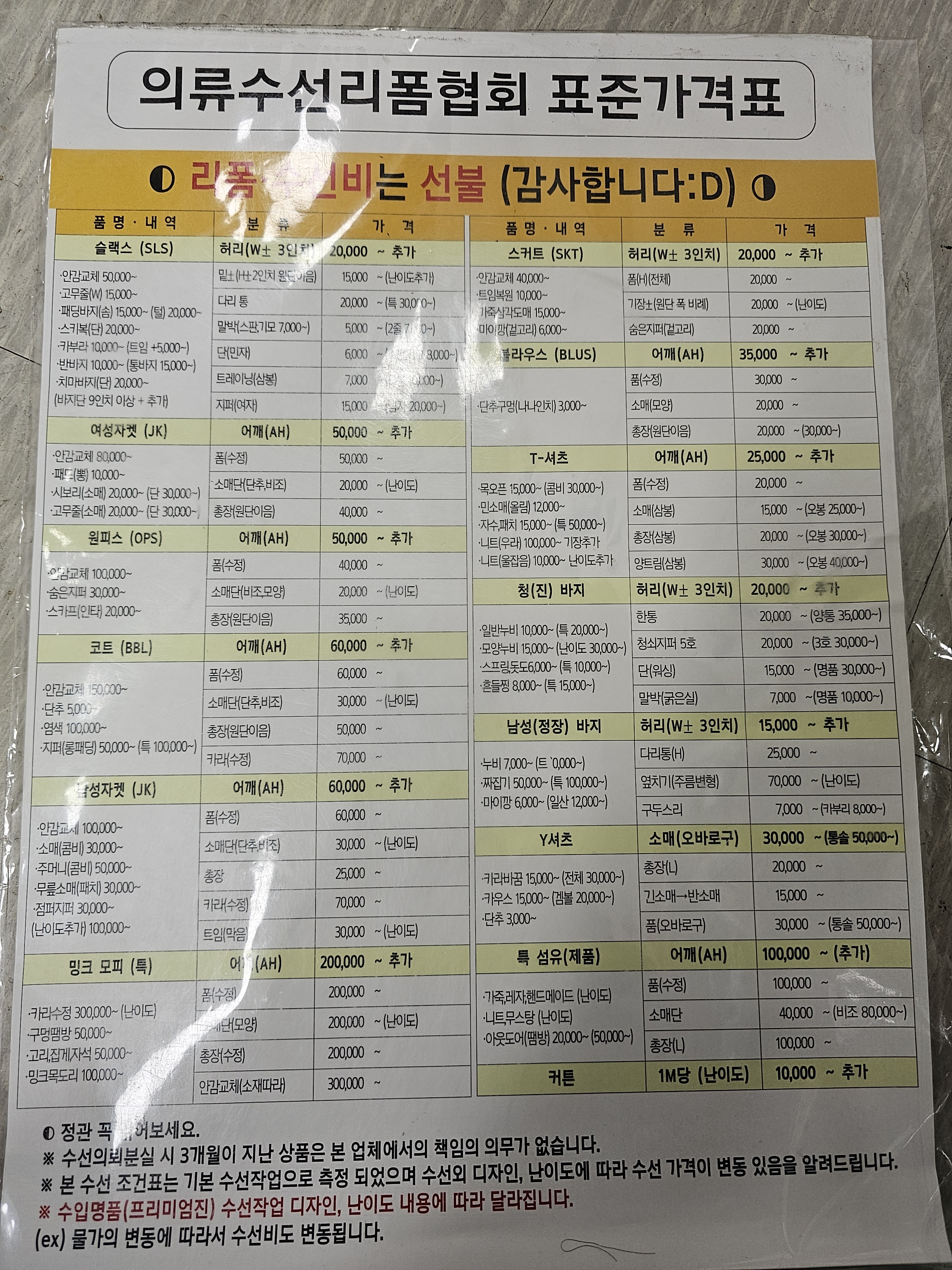 명품의류수선