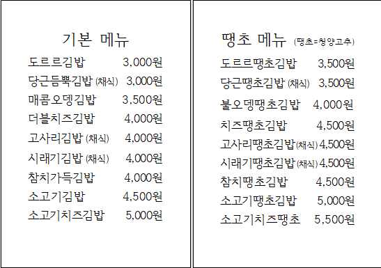 도르르김밥