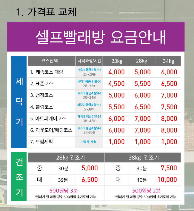 워시데이 셀프빨래방 증산점