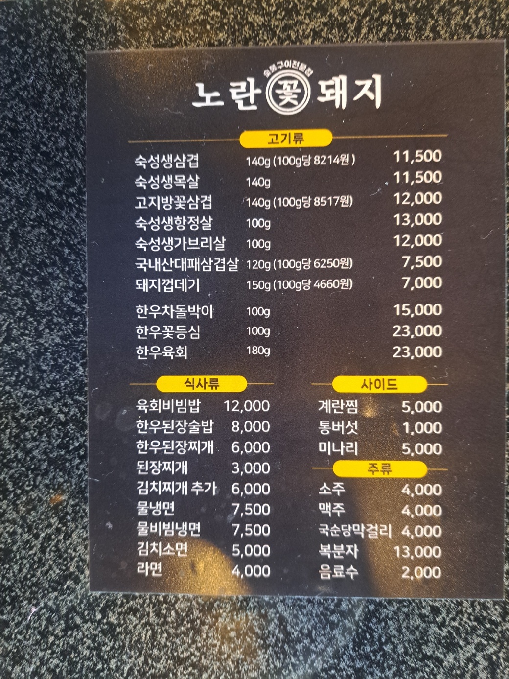 매곡고깃집 노란꽃돼지