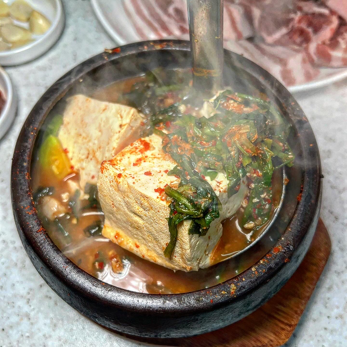 시골 냉이 된장찌개