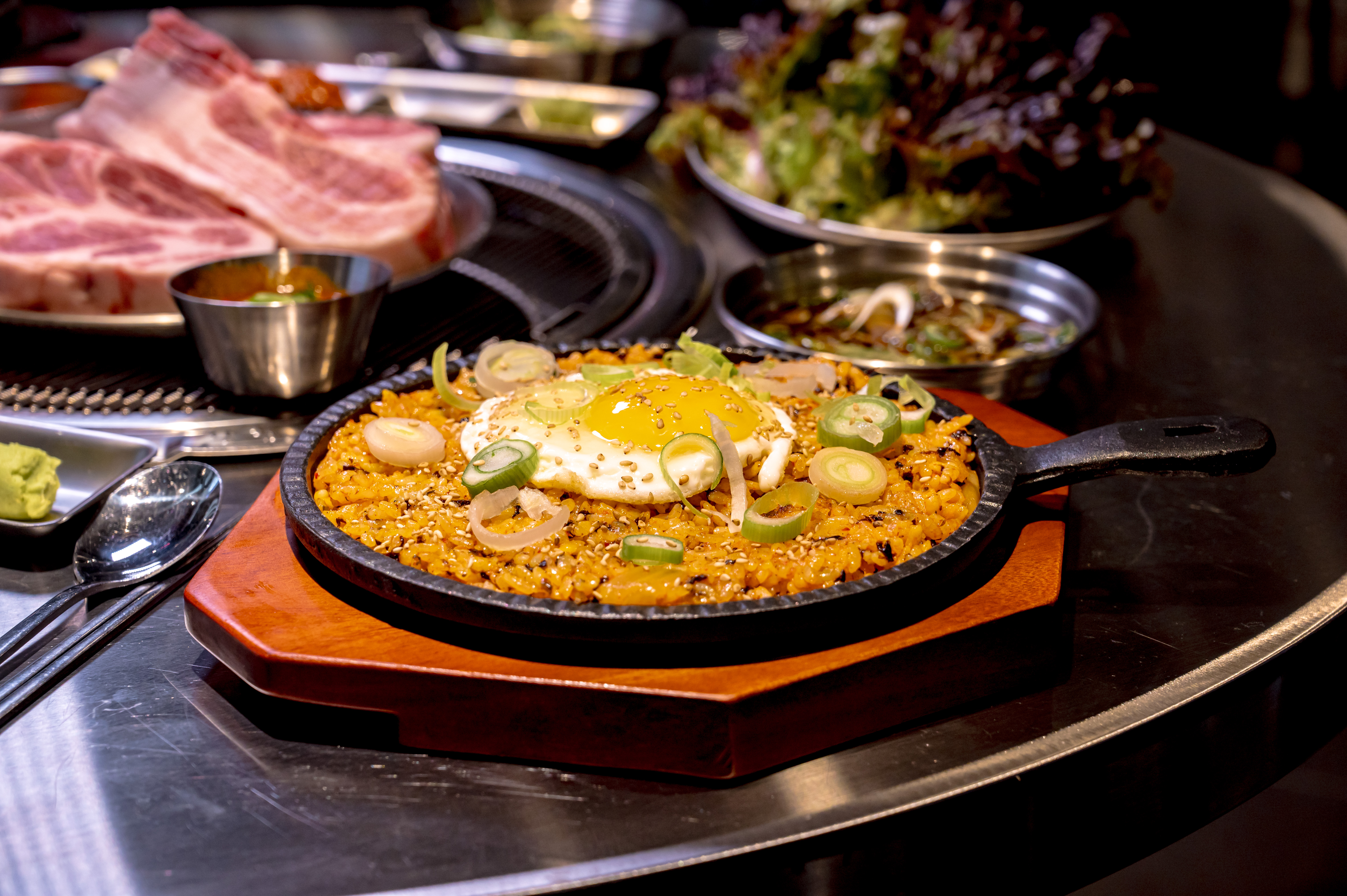 철판 김치 볶음밥