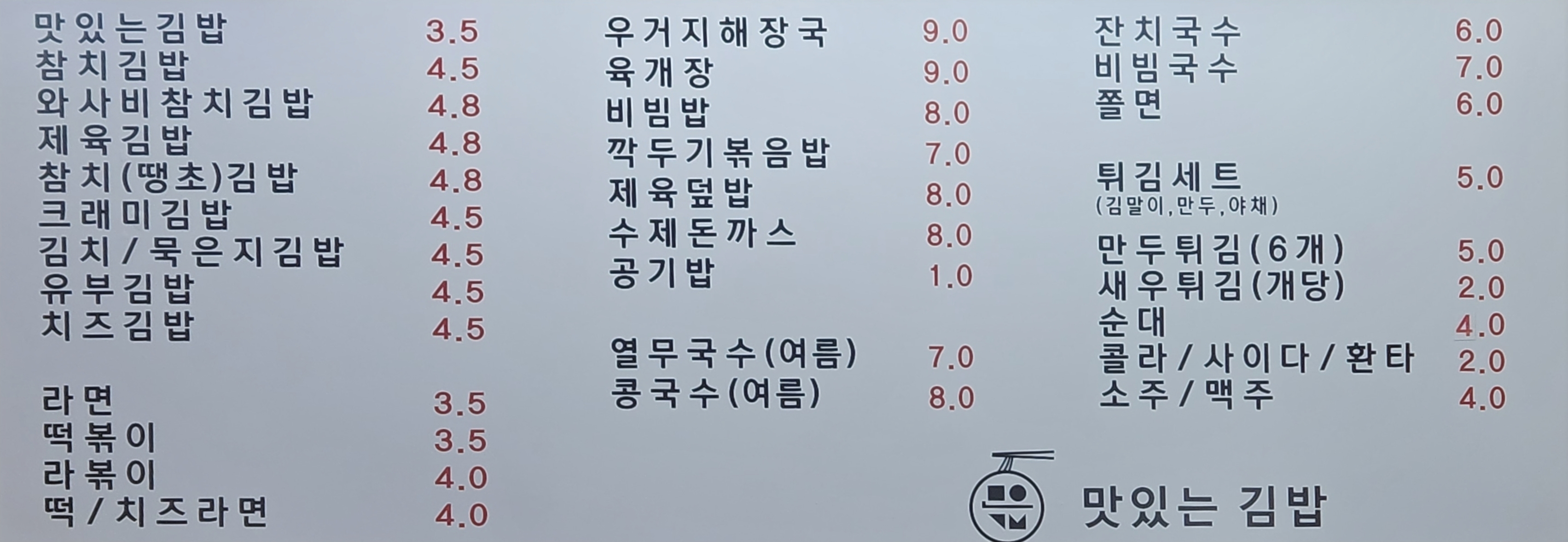 맛있는김밥 남동공단점