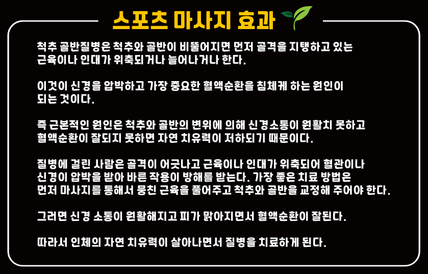 최성국 힐링 스포츠마사지