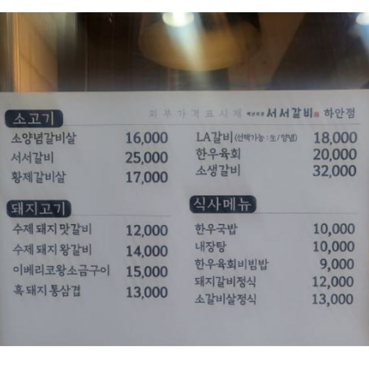 백년회관 서서갈비 하안점
