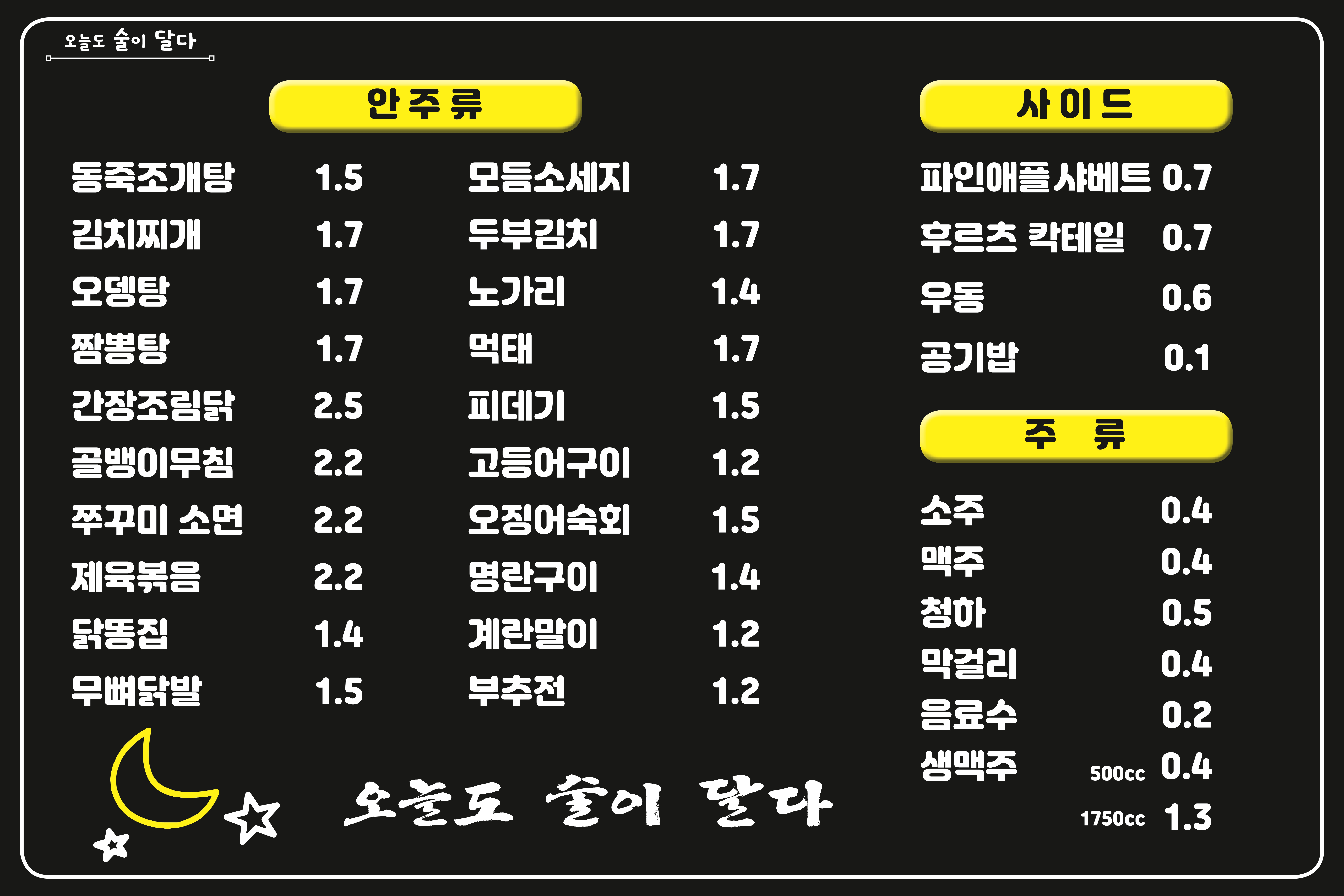 오늘도술이달다