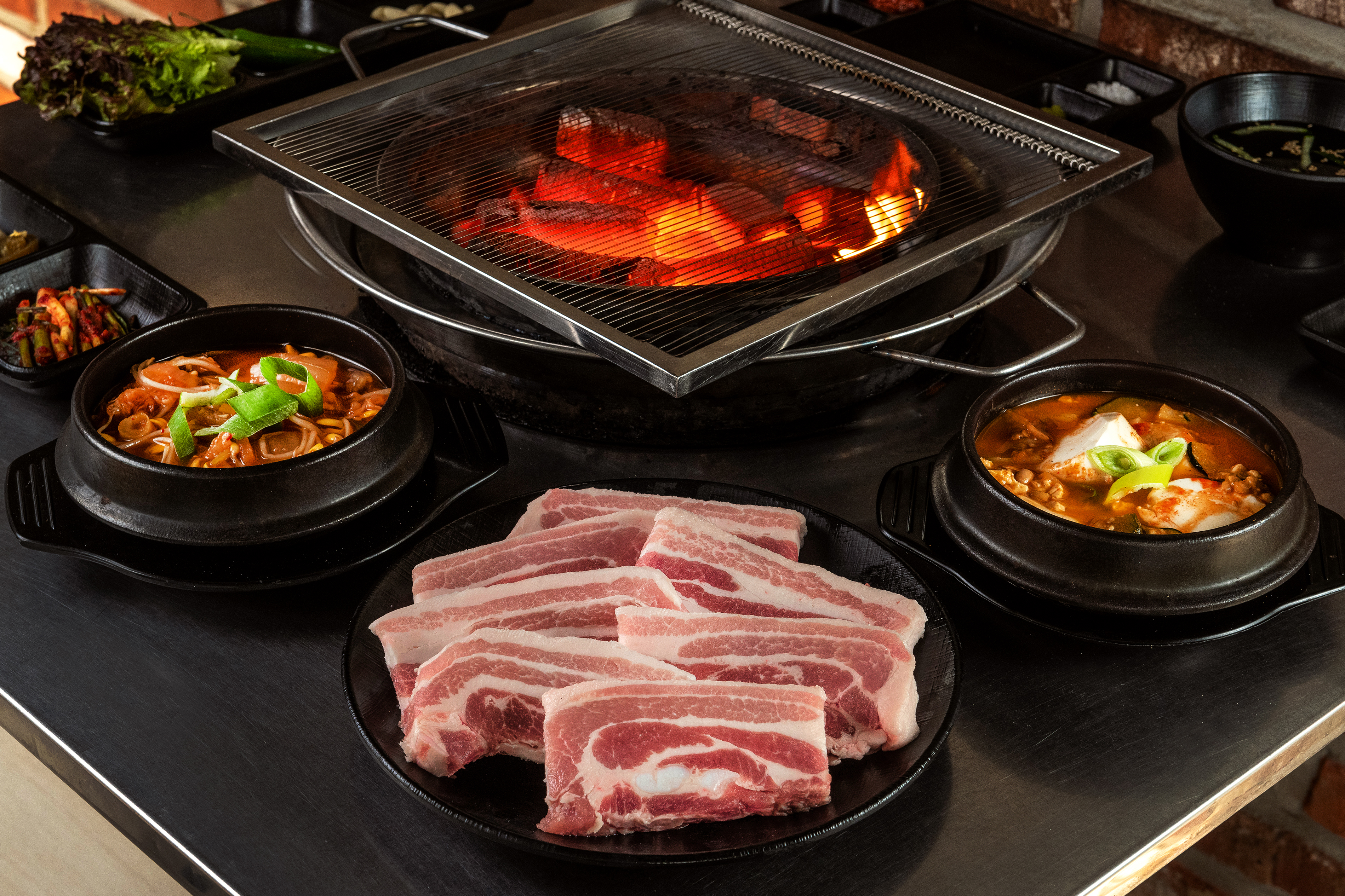 국내산 숯불 삼겹살 1인분 200g