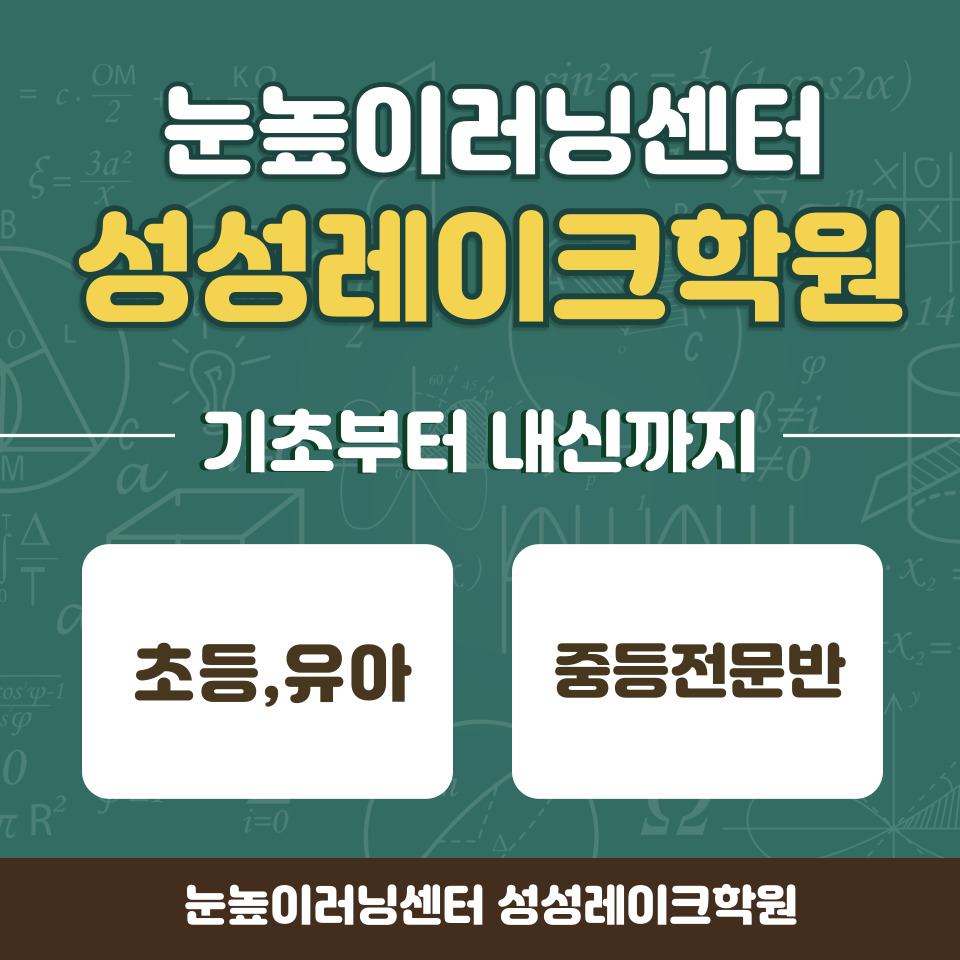 눈높이러닝센터 성성레이크학원