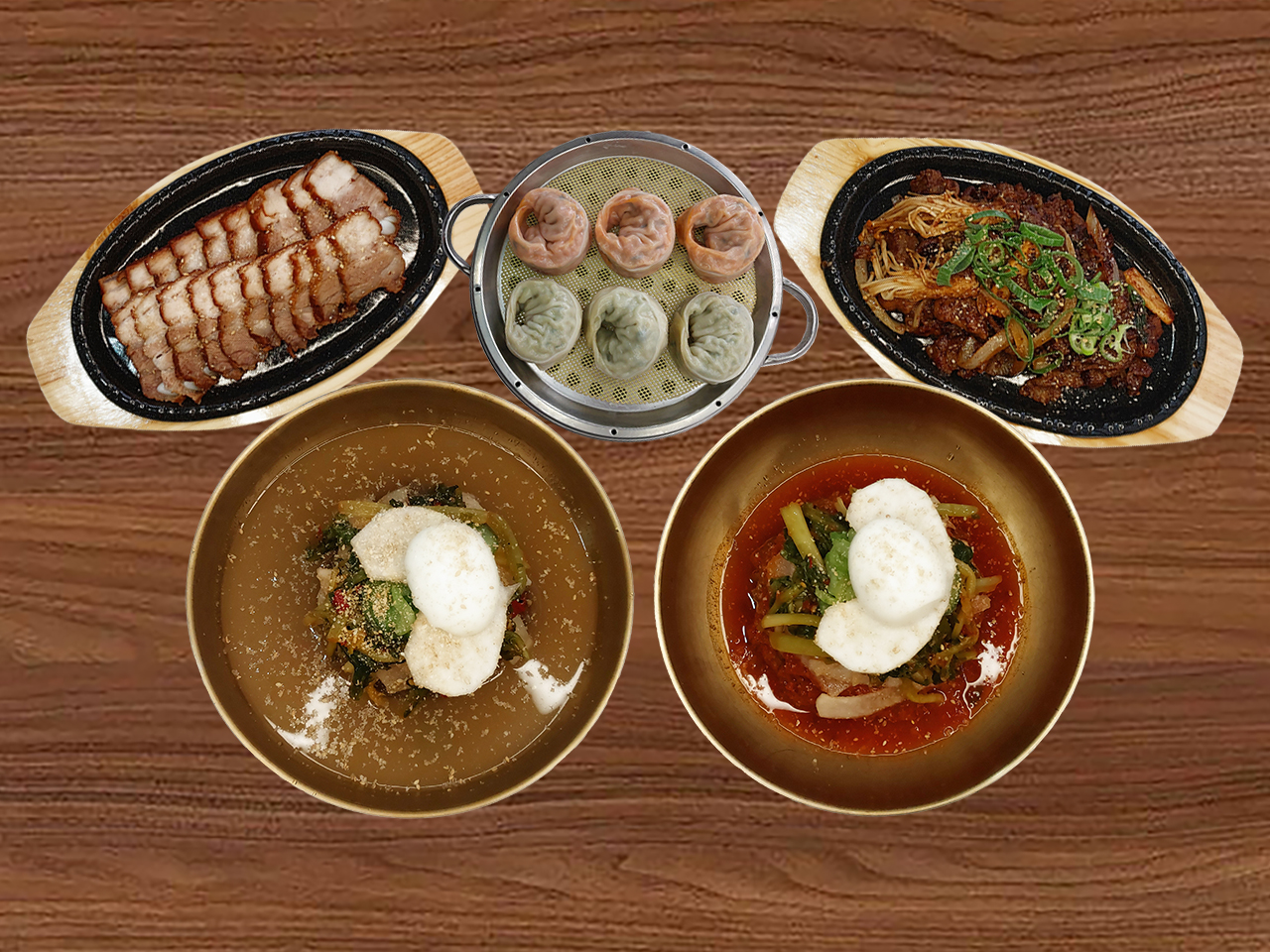메밀냉면&굴구이통삼겹살