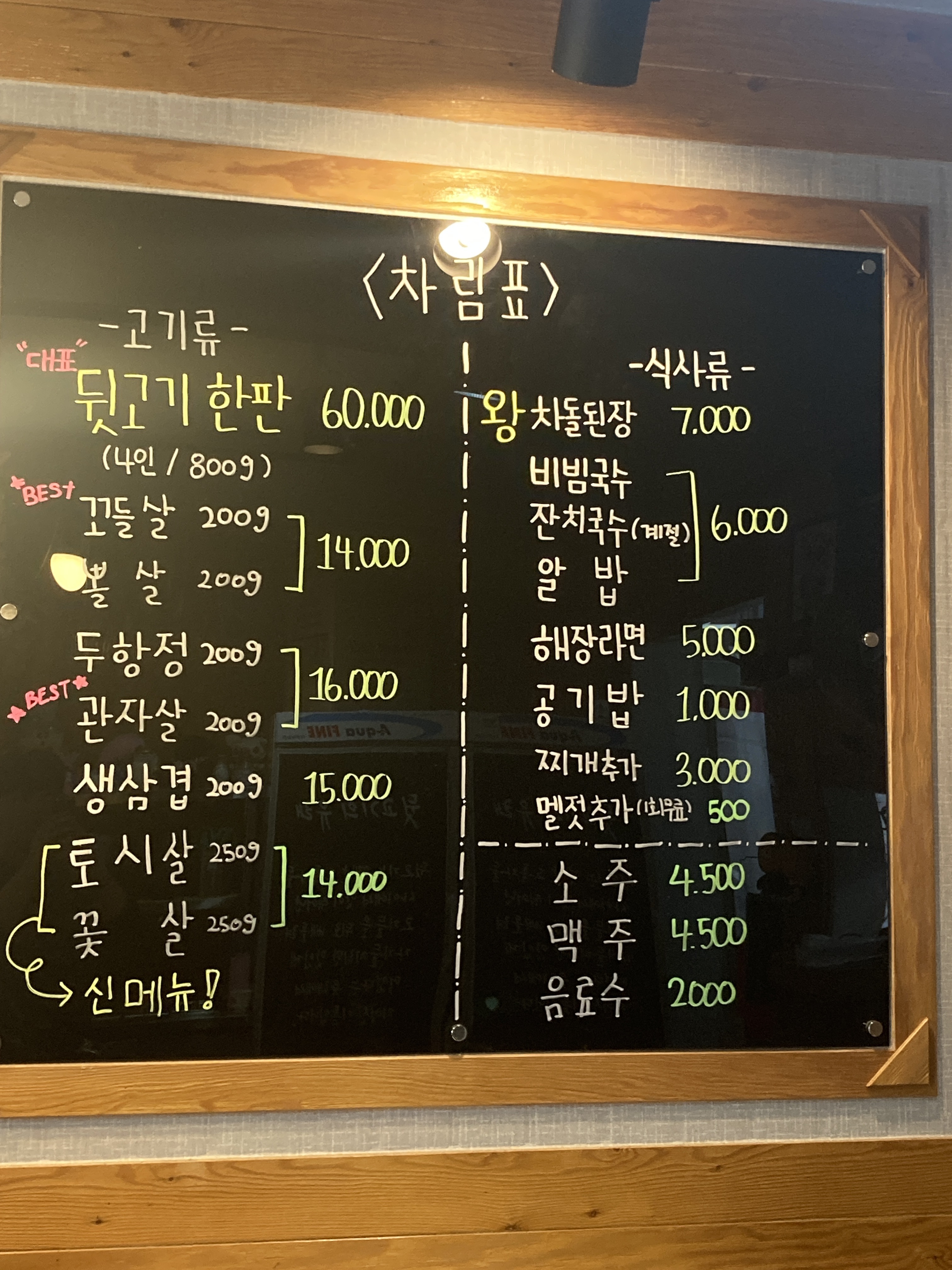 곰가네 양반집 뒷고기
