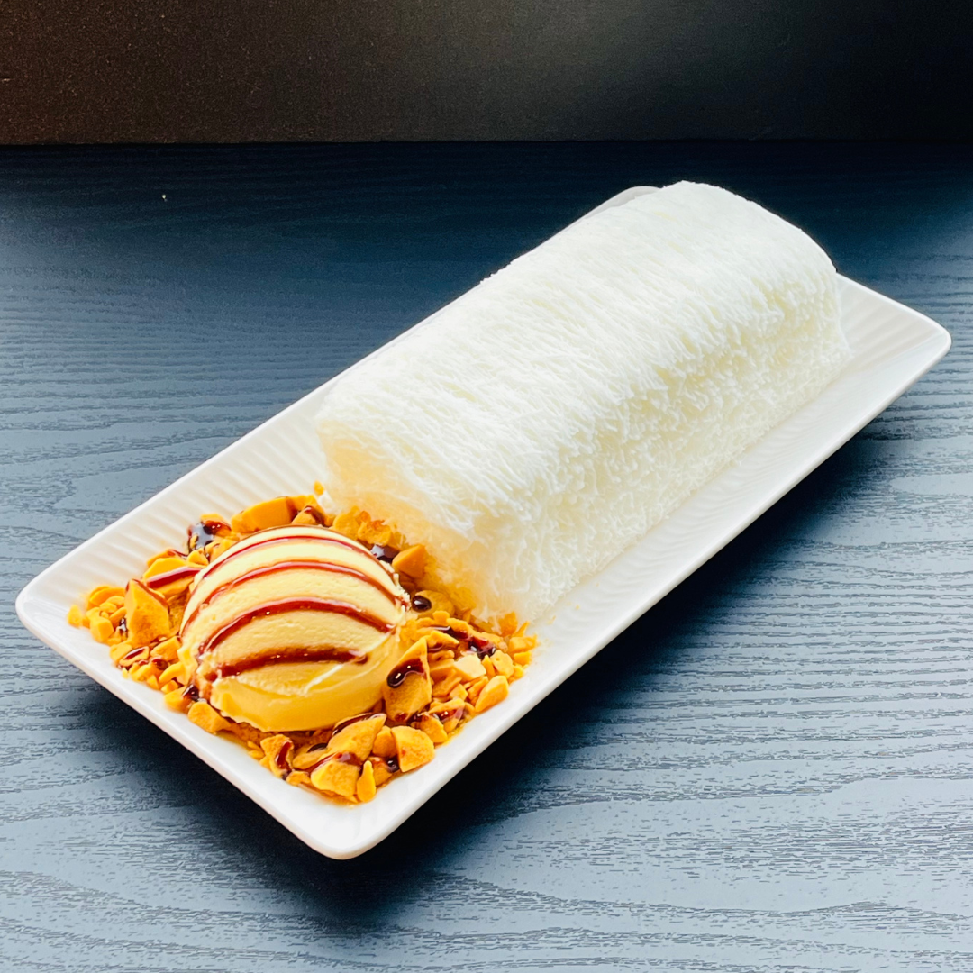실타래 우유 빙수