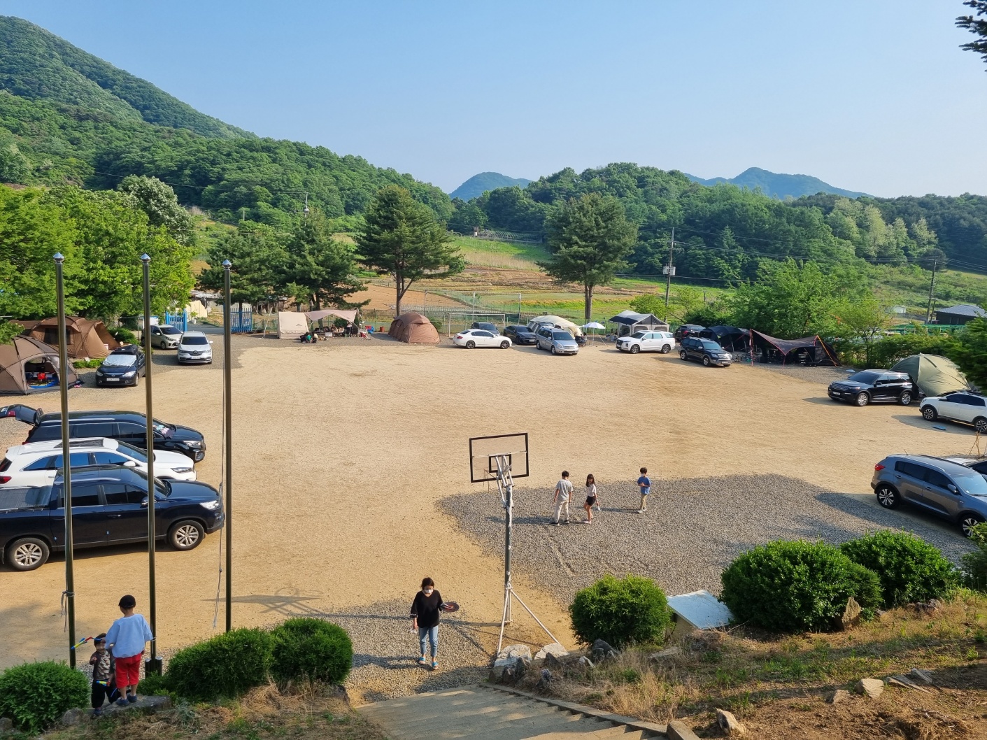 학교안 풍경캠핑장