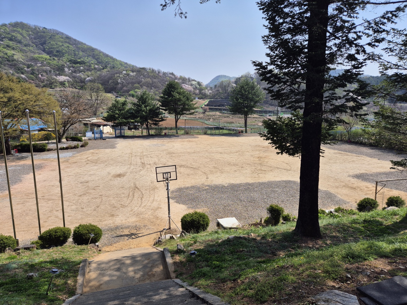 학교안 풍경캠핑장