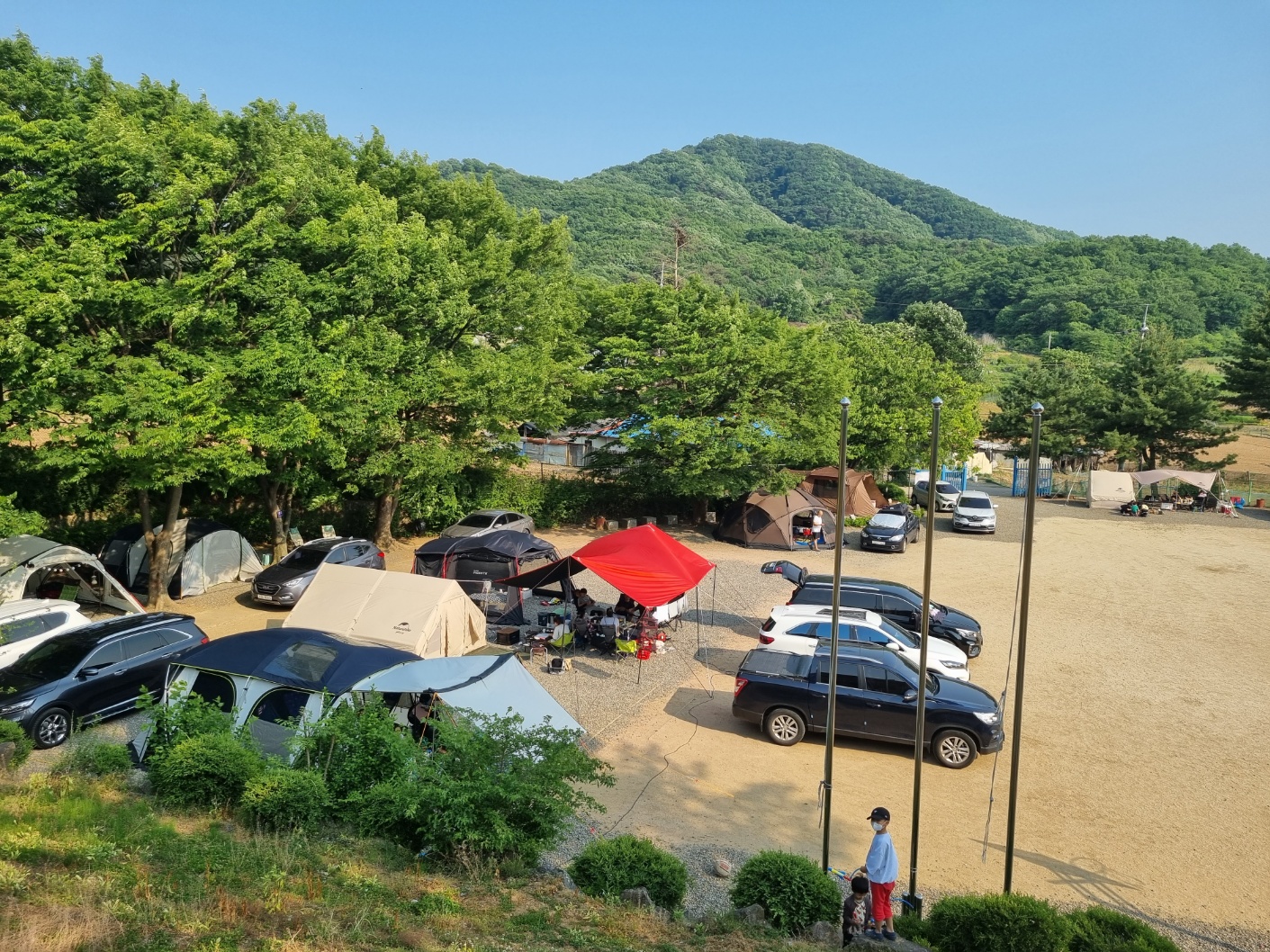 학교안 풍경캠핑장