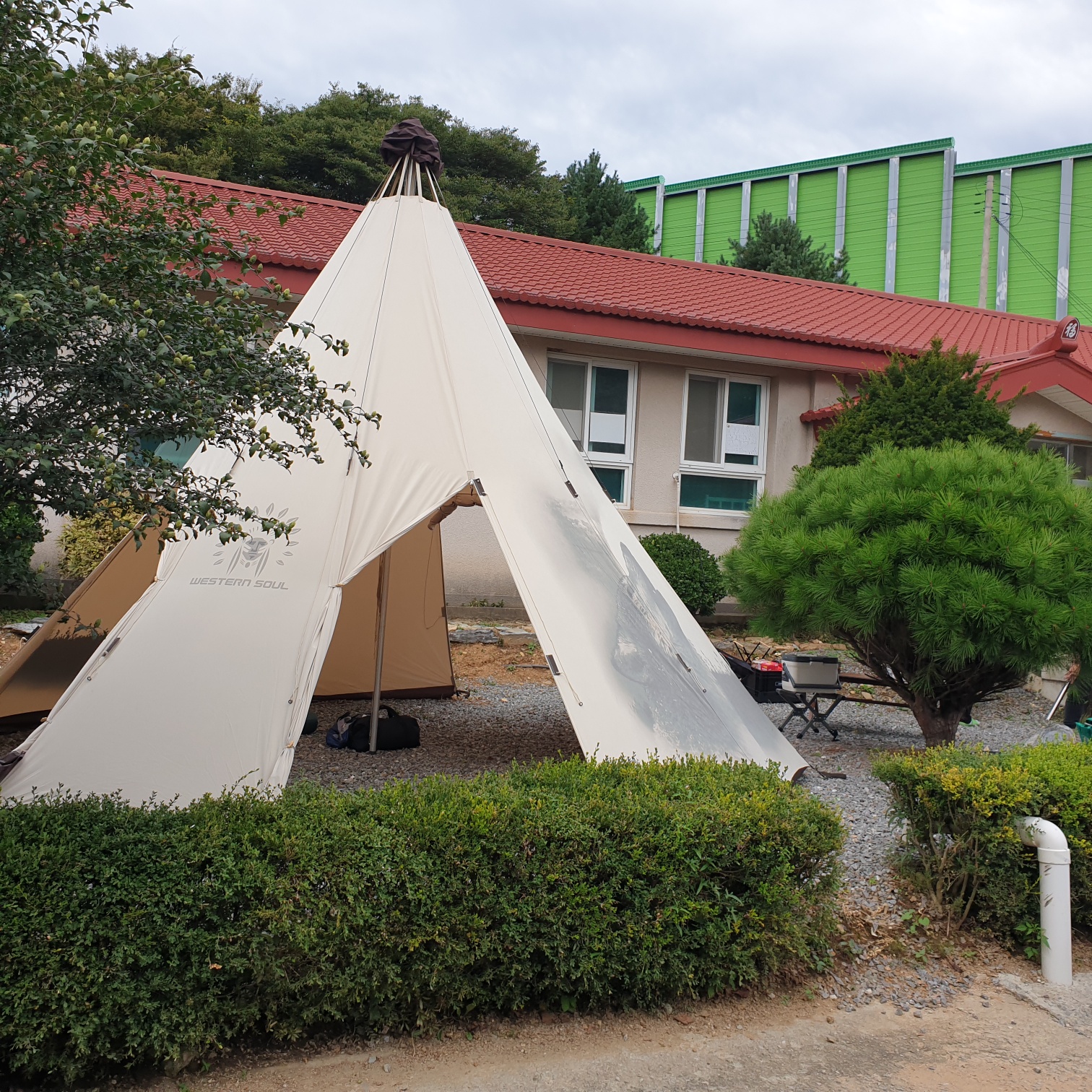 학교안 풍경캠핑장
