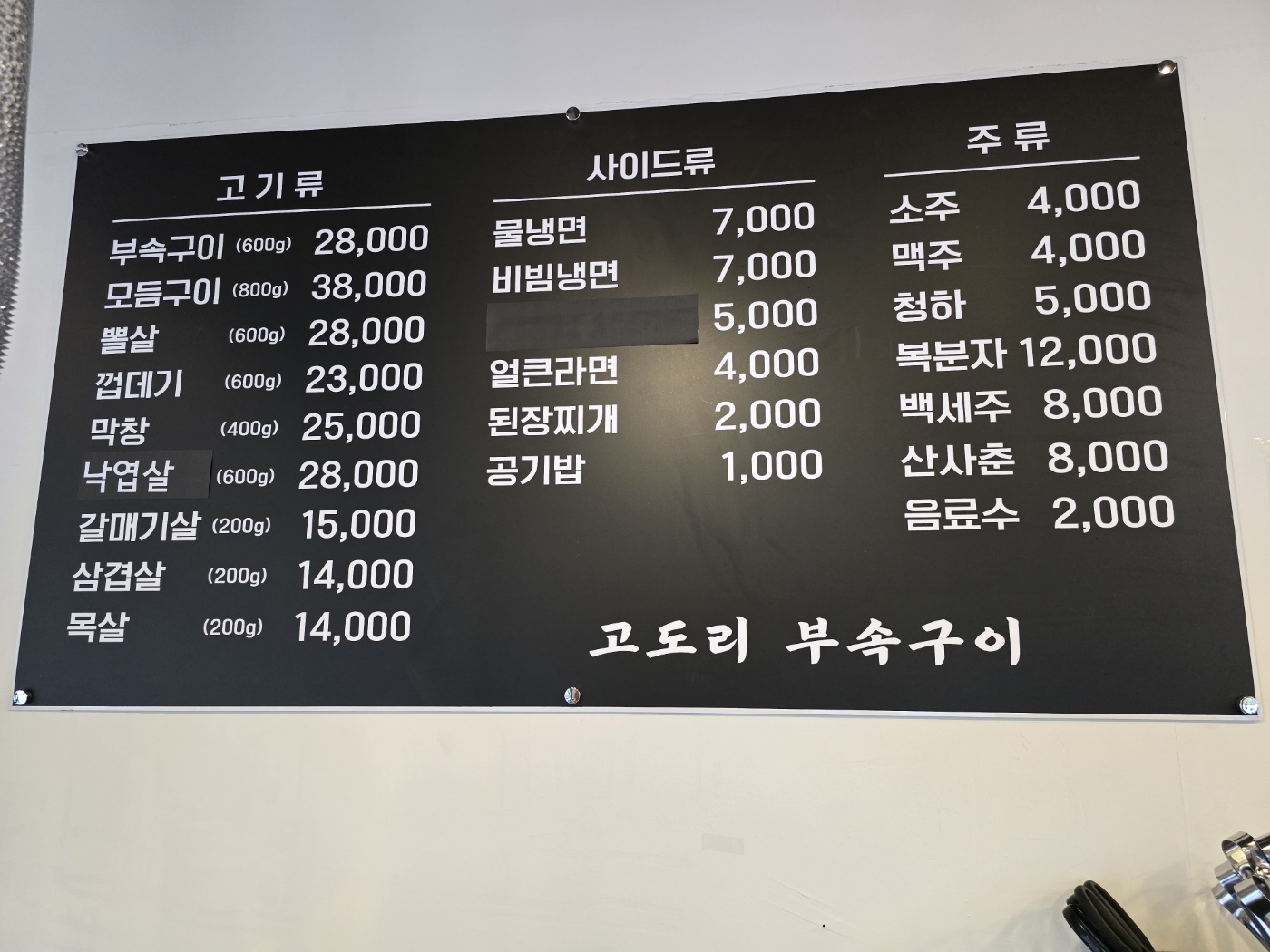 고도리부속구이