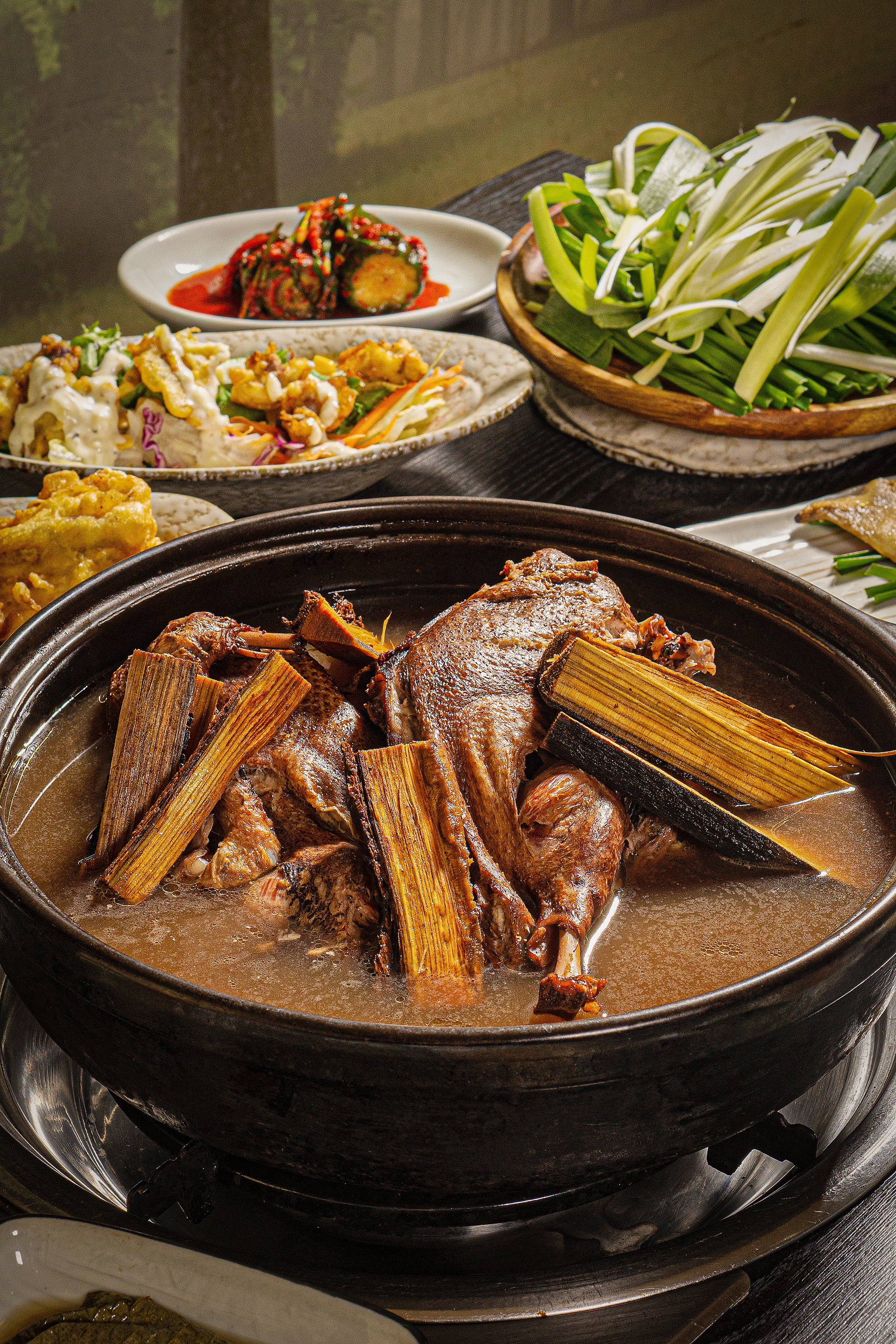 토종 참옻 오리,닭 백숙