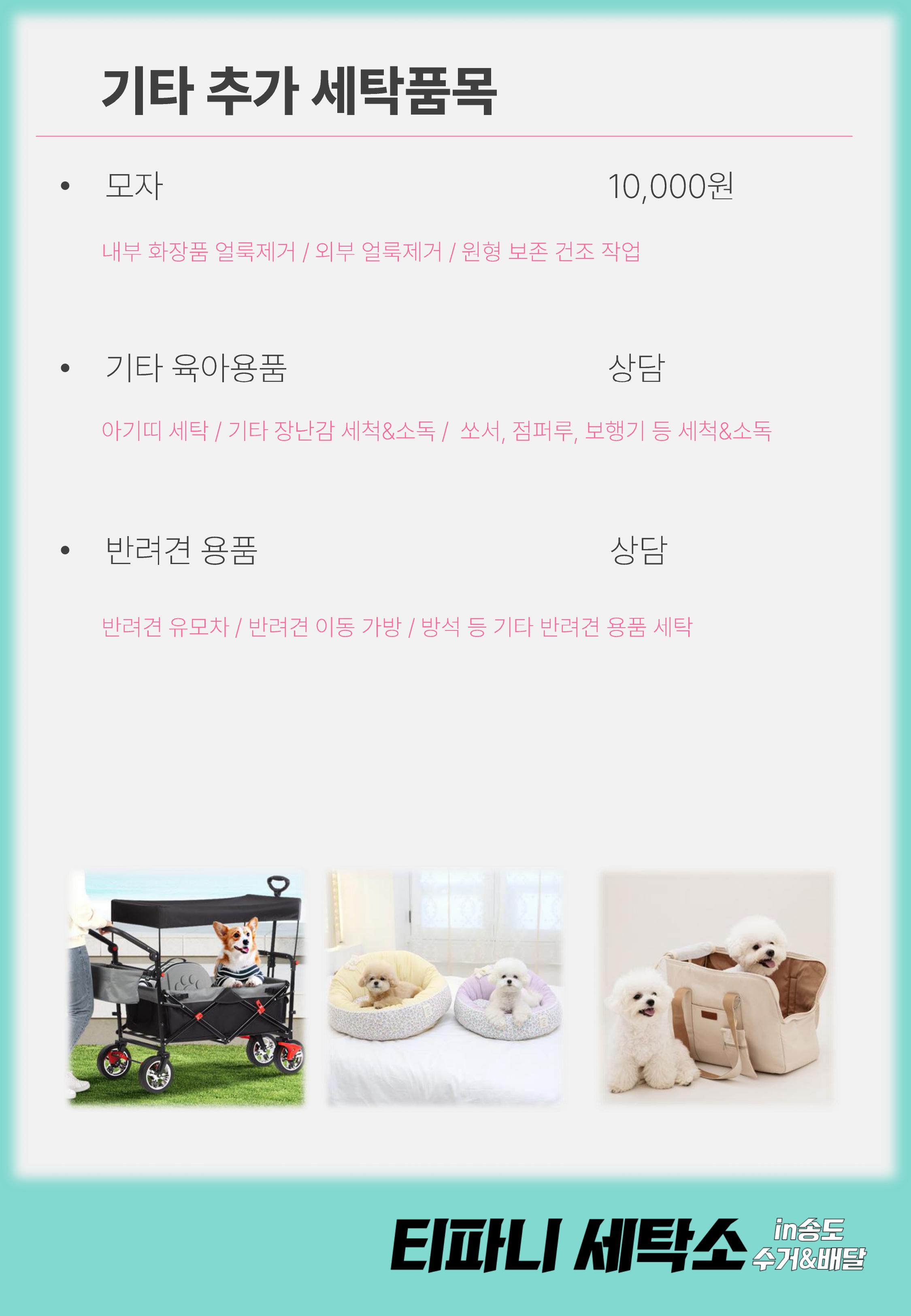 티파니세탁소 운동화 명품신발가방 공기청정기 카시트유모차
