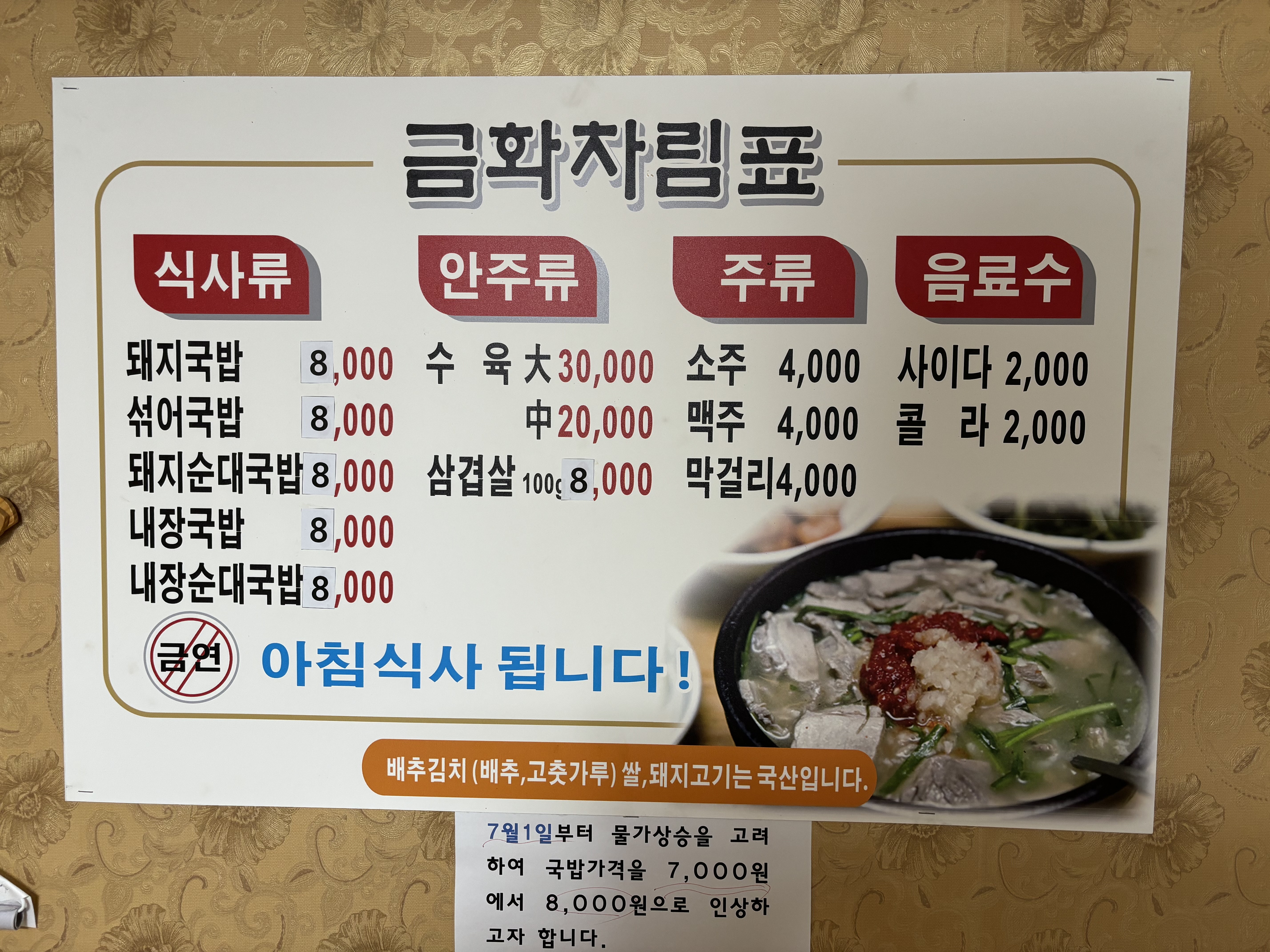 금화돼지국밥