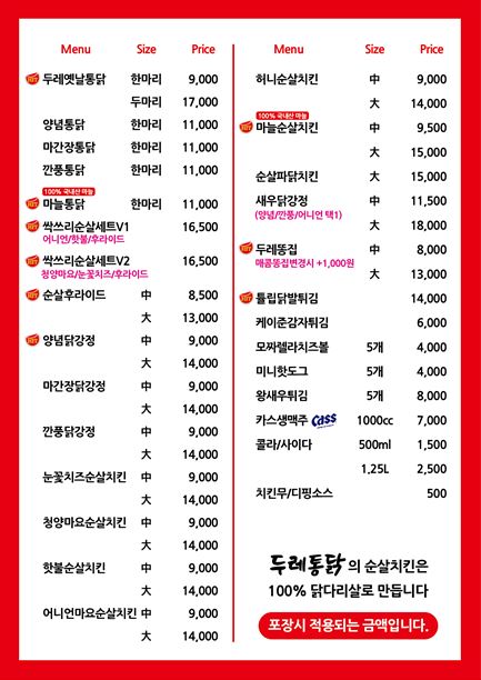 두레통닭길음뉴타운점