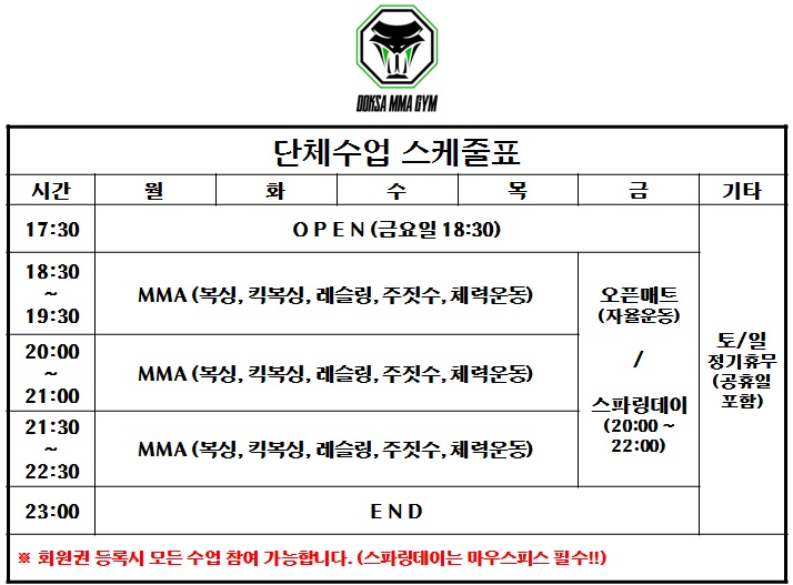서울 성북구 동소문로20길 복싱체육관 Doksa MMA Gym 내부 모습 2