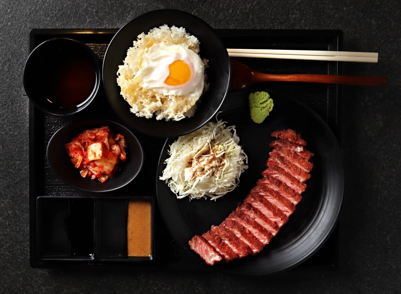 규카츠정 타마고텐동정식