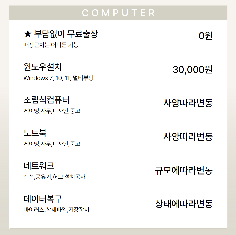 컴퓨터수리
