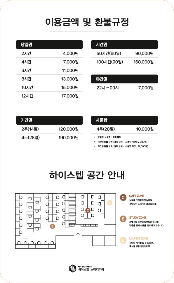하이스텝 스터디카페 삼성중앙점