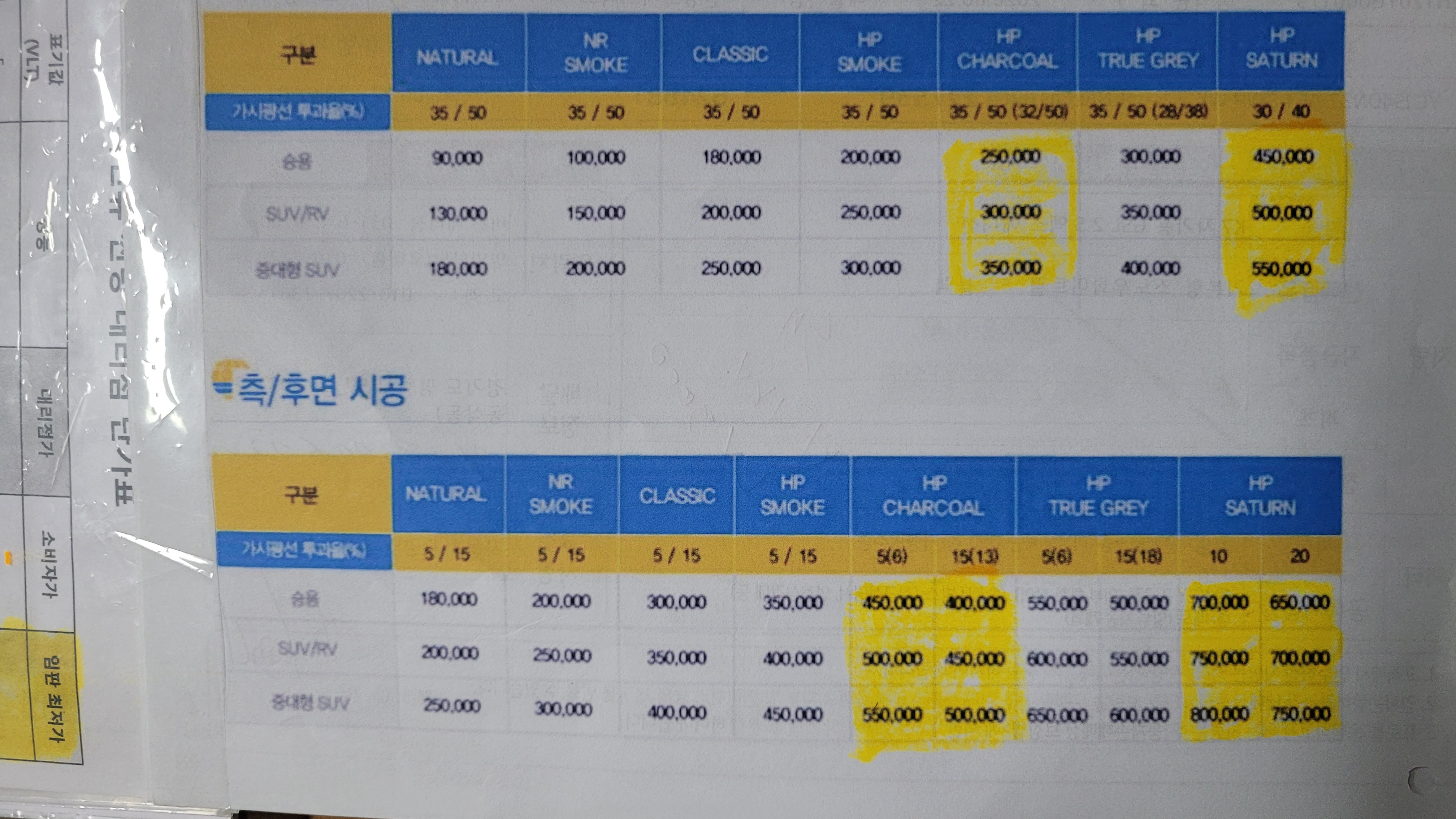 레인보우 후퍼옵틱 레이노 자동차꾸밈방