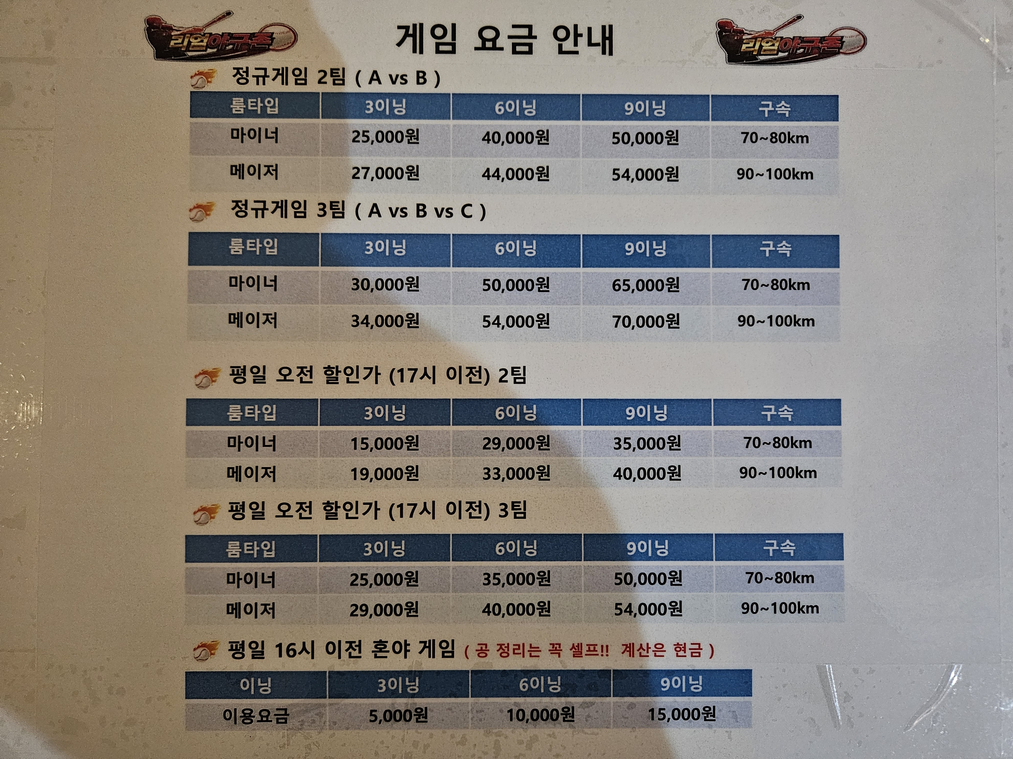 리얼야구존 부산하단동점