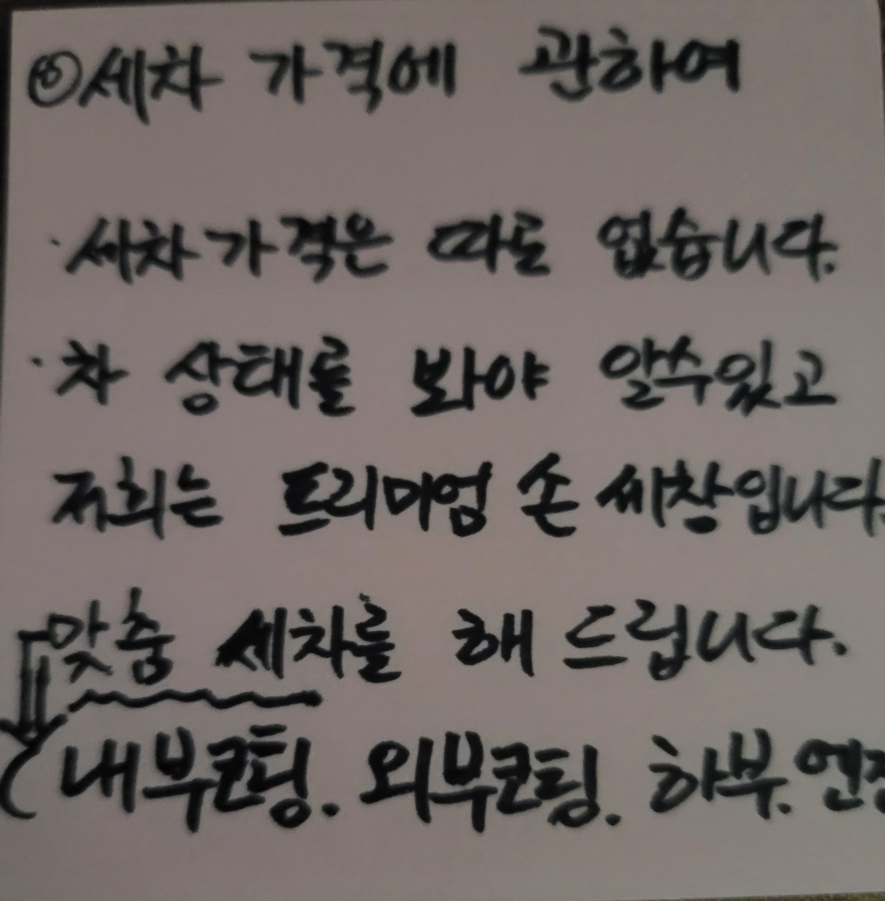 티파니 손 세차