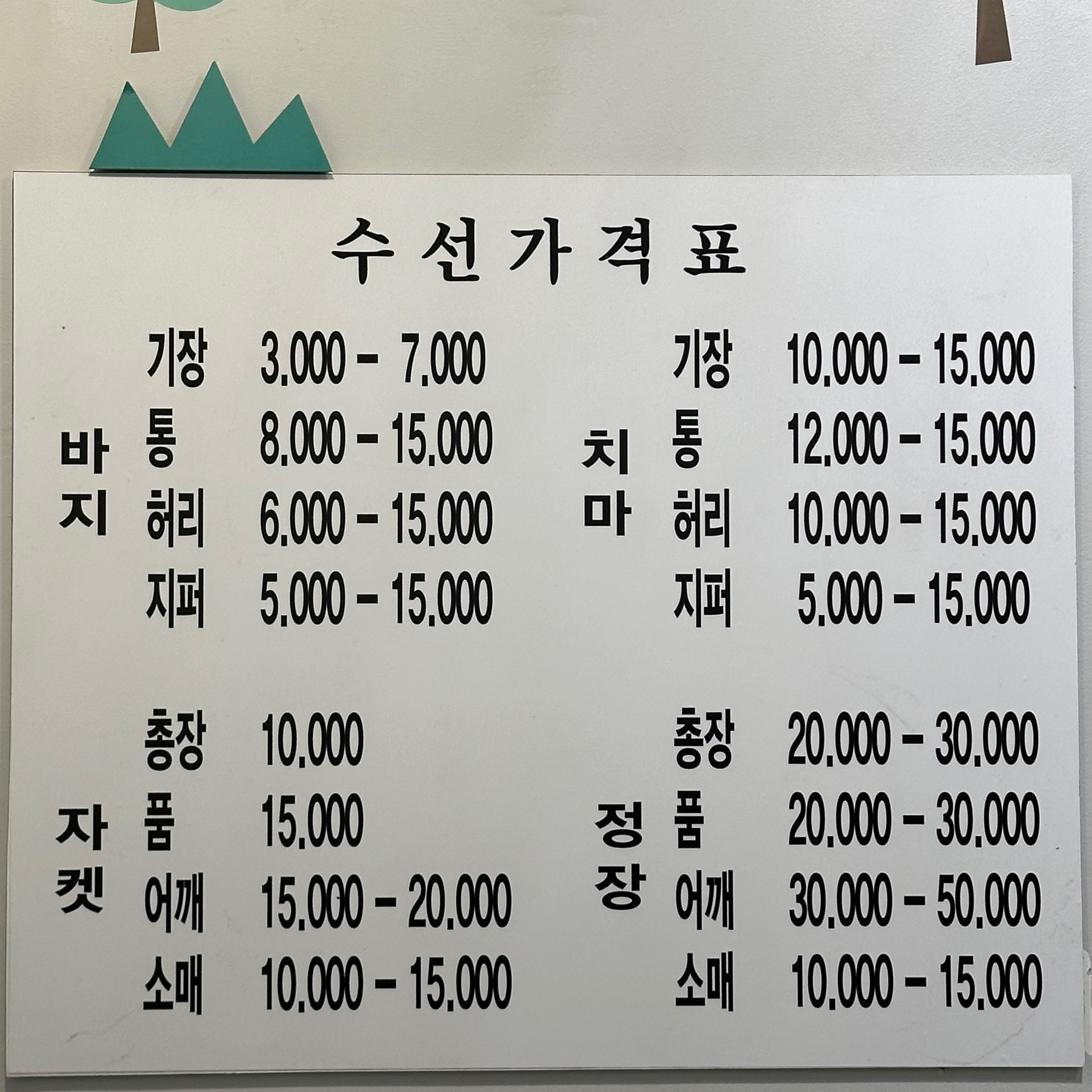 명품 옷수선