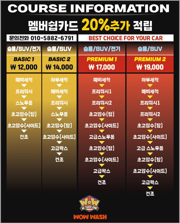 프리미엄 노터치 세차 와우워시 월성점 대표 이미지