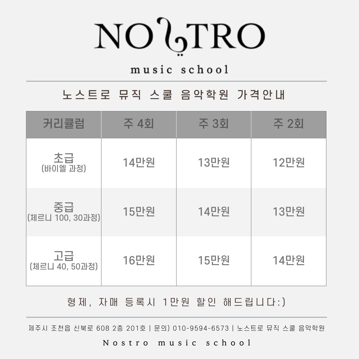 노스트로 뮤직스쿨 음악학원