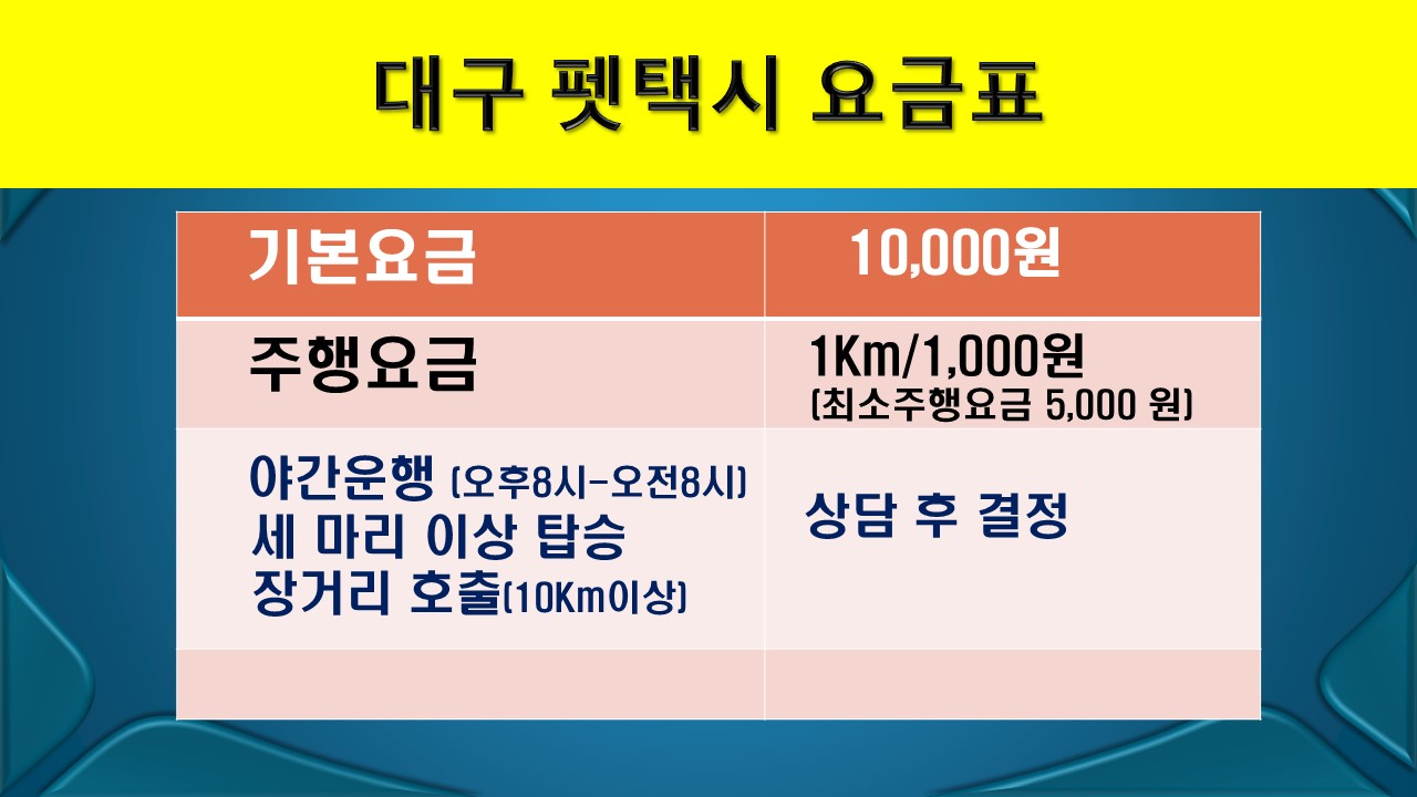 대구펫택시