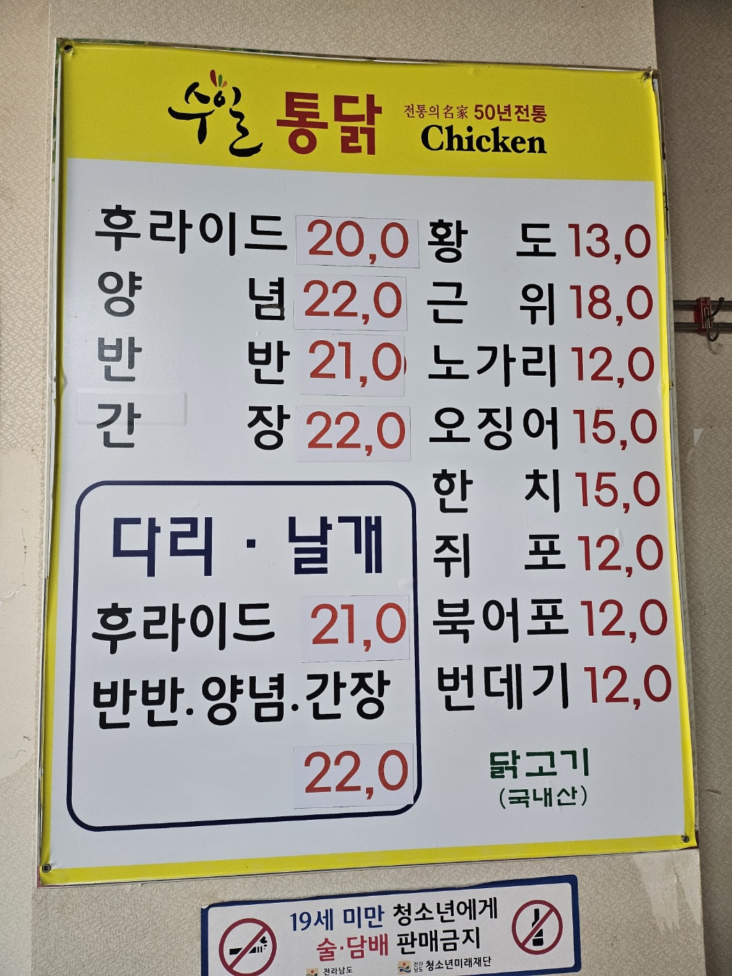 삼호수일통닭